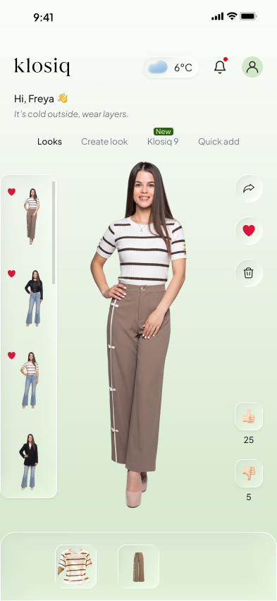 Klosiq 9 Digital Wardrobe Screen